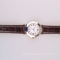 elegance watch for lady, genuine leather quartz watch